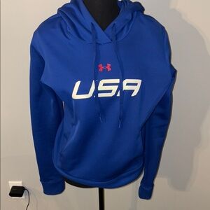 Under Armour Royal Blue USA Hoodie Size Medium